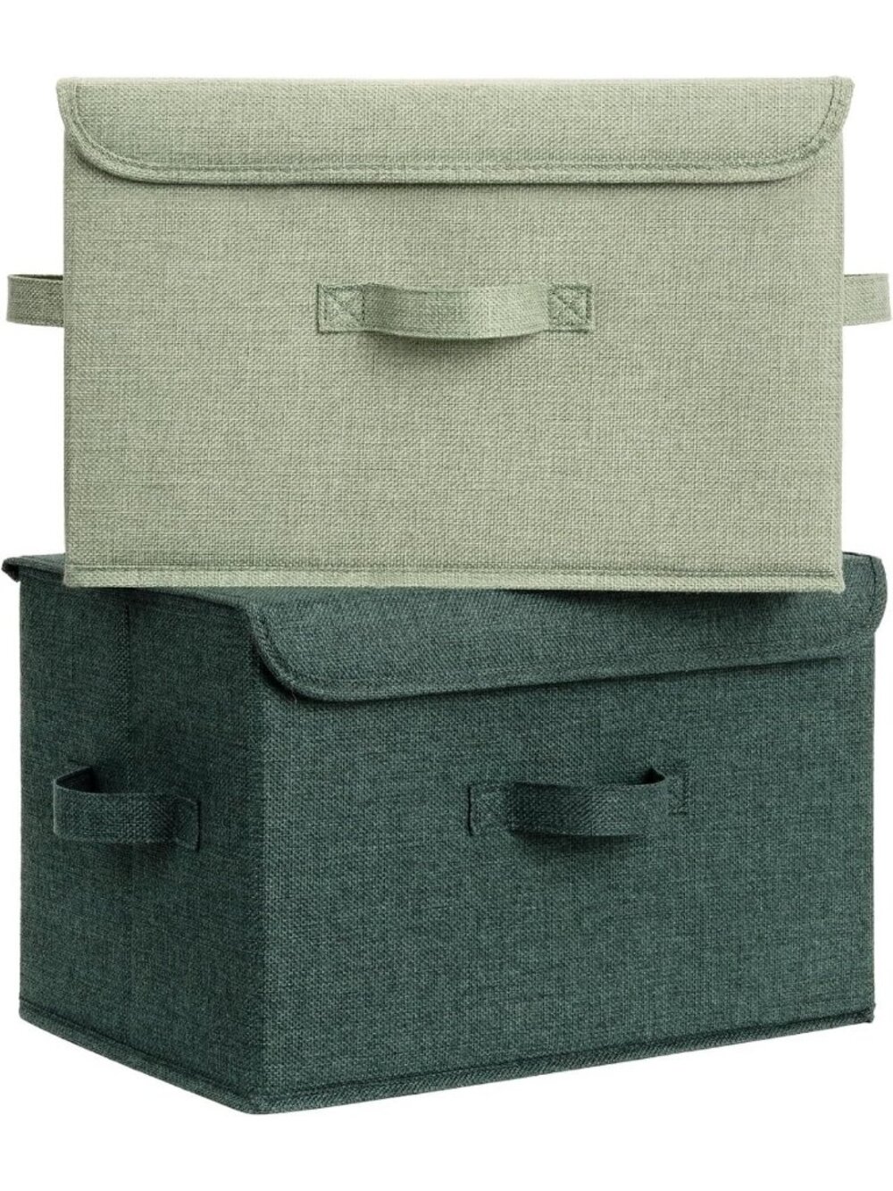 Memory Keepsake Storage Box - Fabric Storage Bin with Lid for Organizing & Decor